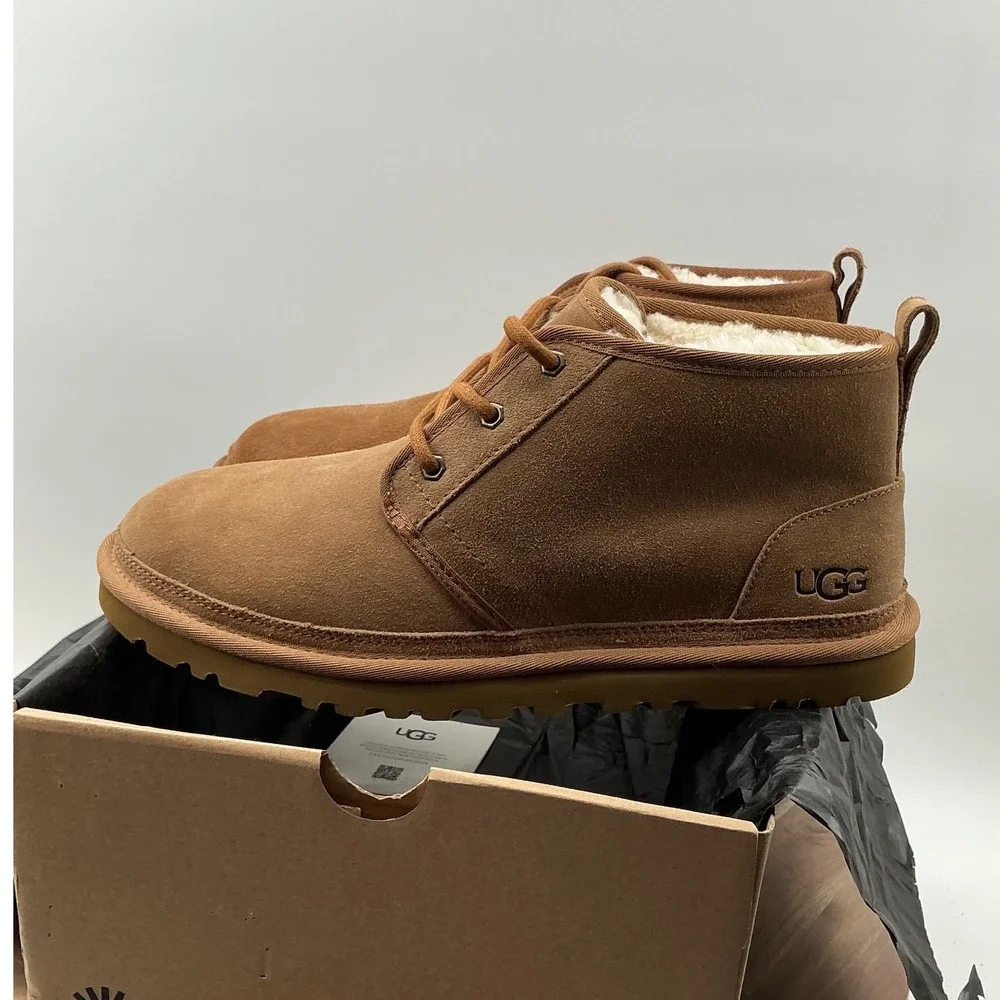 UGG‎ Neumel Chestnut Suede Lace Up Chukka Boots Mens 3236